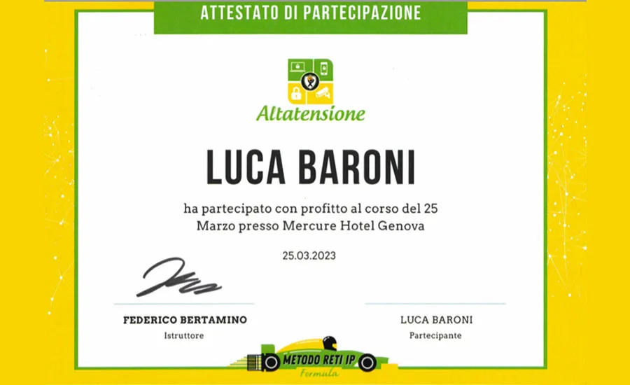 Certificato Metodo Reti IP