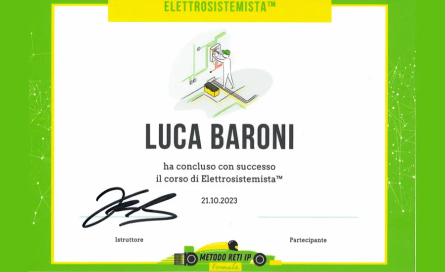 Certificato Elettrosistemista™